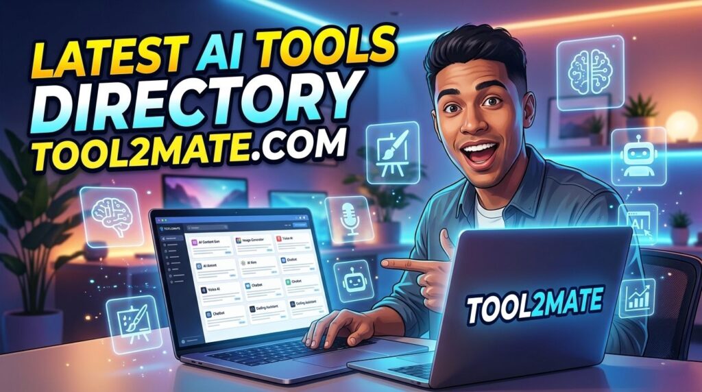 Latest AI tool directory by tool2mate.com